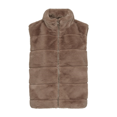 Freequent taupe Foxy faux fur bodywarmer