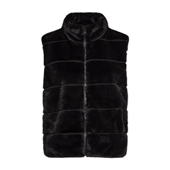 Freequent zwarte Foxy faux fur bodywarmer