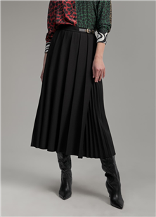 Lola Casademunt by Maite zwarte pleated midi rok