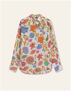 Oilily turtle dove Betula long sleeve blouse