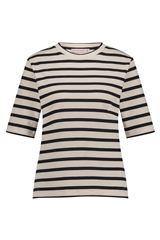 Studio Anneloes offwhite zwart gestreept Annika rib t-shirt