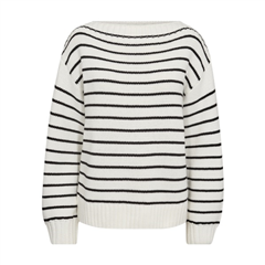 Freequent offwhite black breton stripe Cotla trui