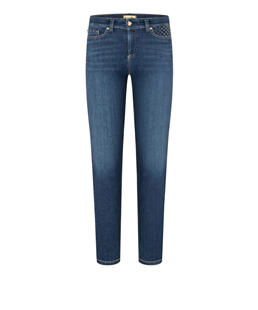 Cambio cozy soft used Feminine blue denim cropped Piper